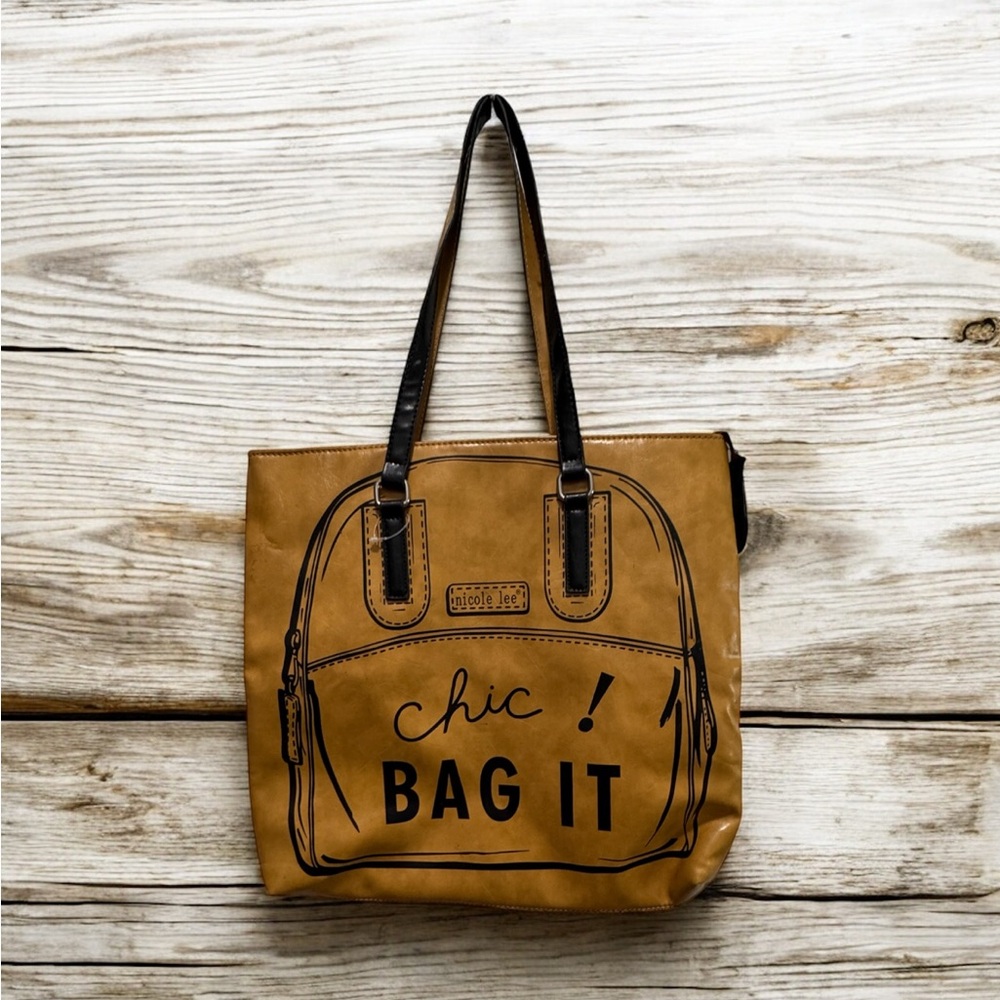Nicole Lee Tan and Black Tote Bag